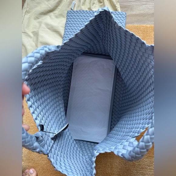 Naghedi Light Blue Woven Tote Bag - Picture 13 of 16
